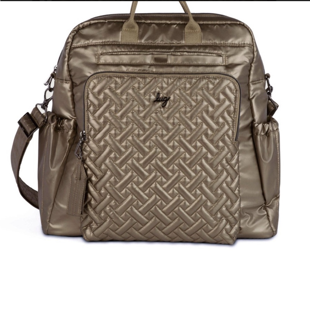 ✨ Lug Sonata ✨Convertible HUGE  Metallic Walnut Bag✨ Video Link